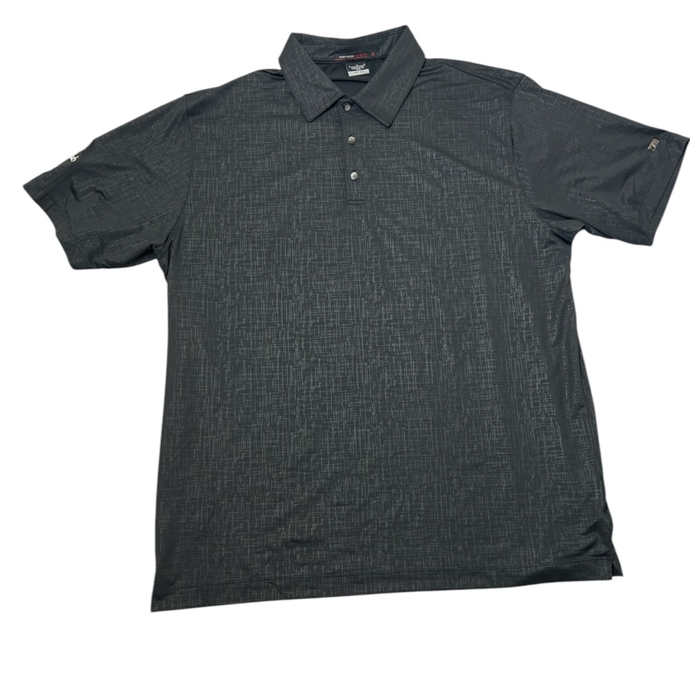 NIKE Dri Fit Tiger Woods Collection Black Golf Polo Shirt Large Golf Club Nola L